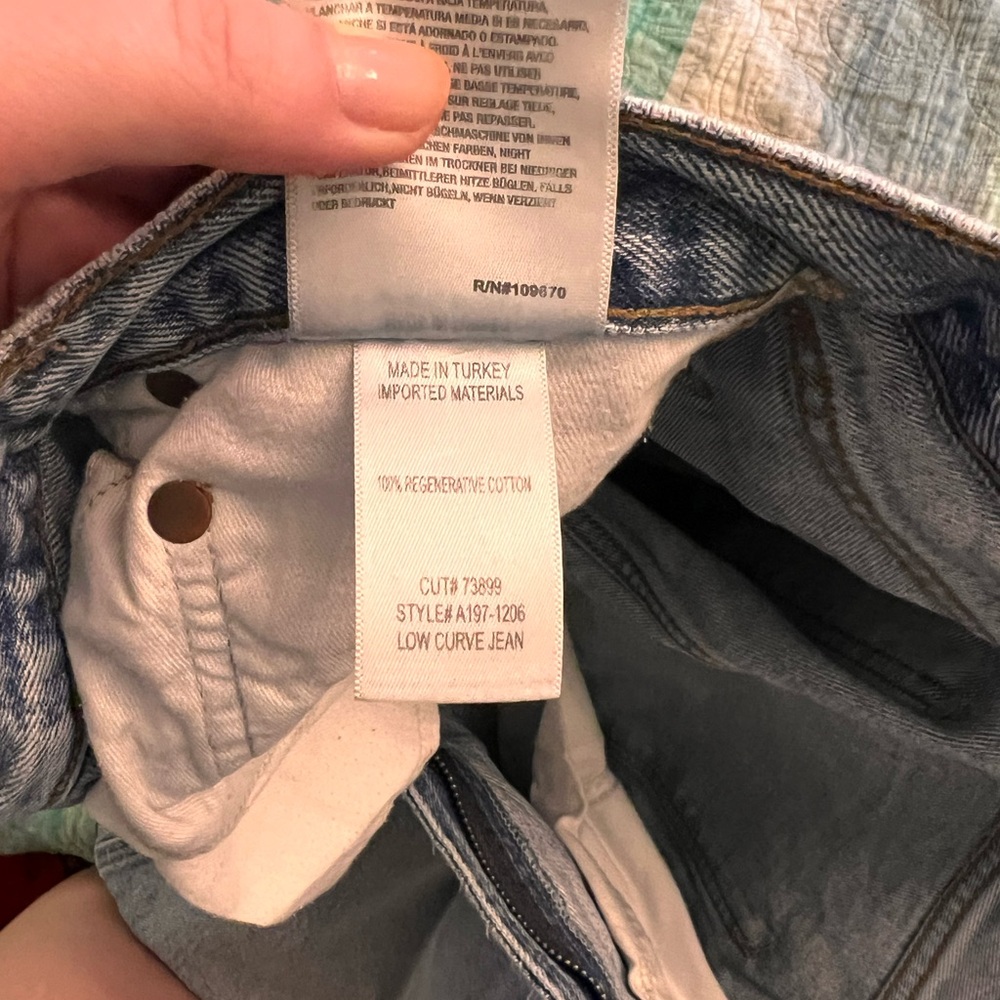 Agolde Light Wash Wide Leg Jeans - Picture 6 of 6